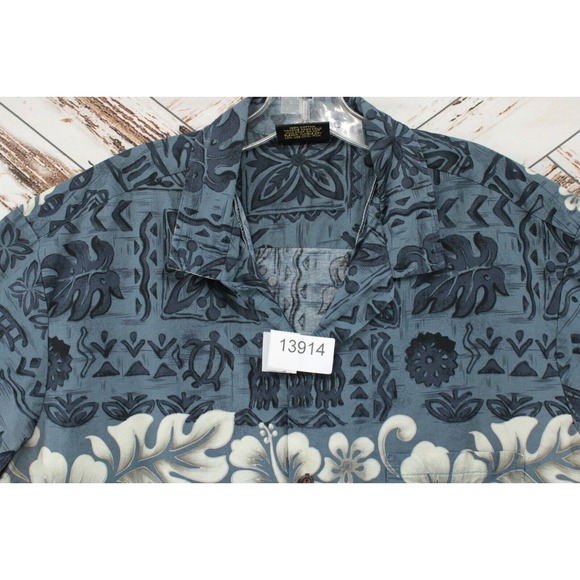 Vintage Royal Creations Shirt Mens XXL Blue Floral Hawaiian Luau - Picture 6 of 6